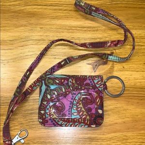 Vera Bradley ID holder and lanyard